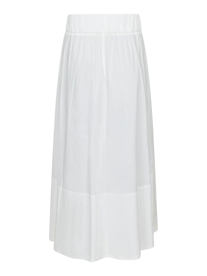 Yara Long Poplin Skirt  White