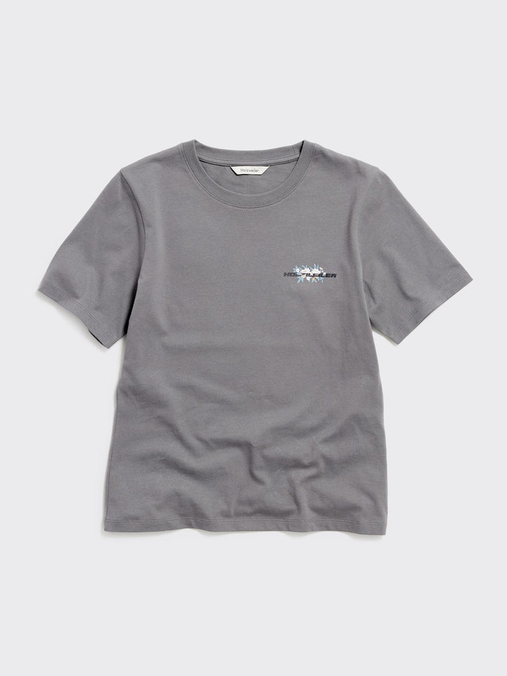 W. Regular Flora Tee  Grey