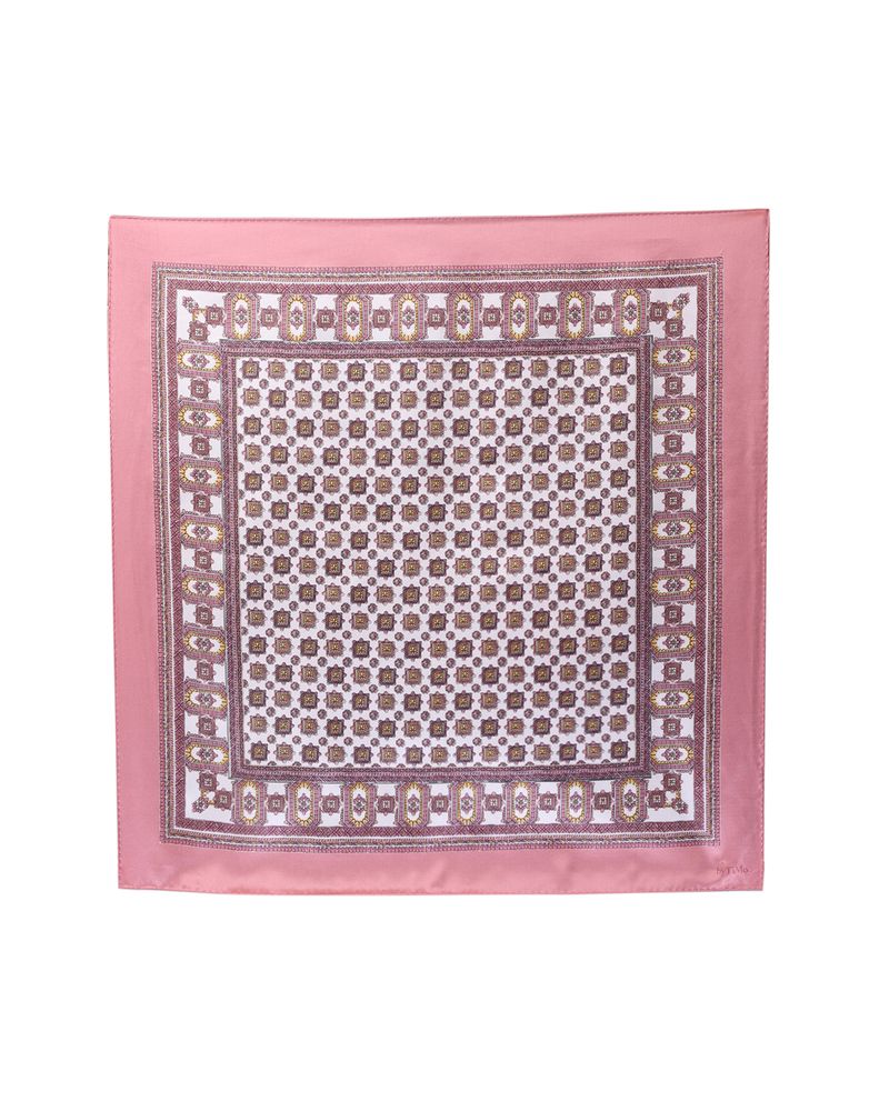 Silk Scarf 60x60  Blush Paisley