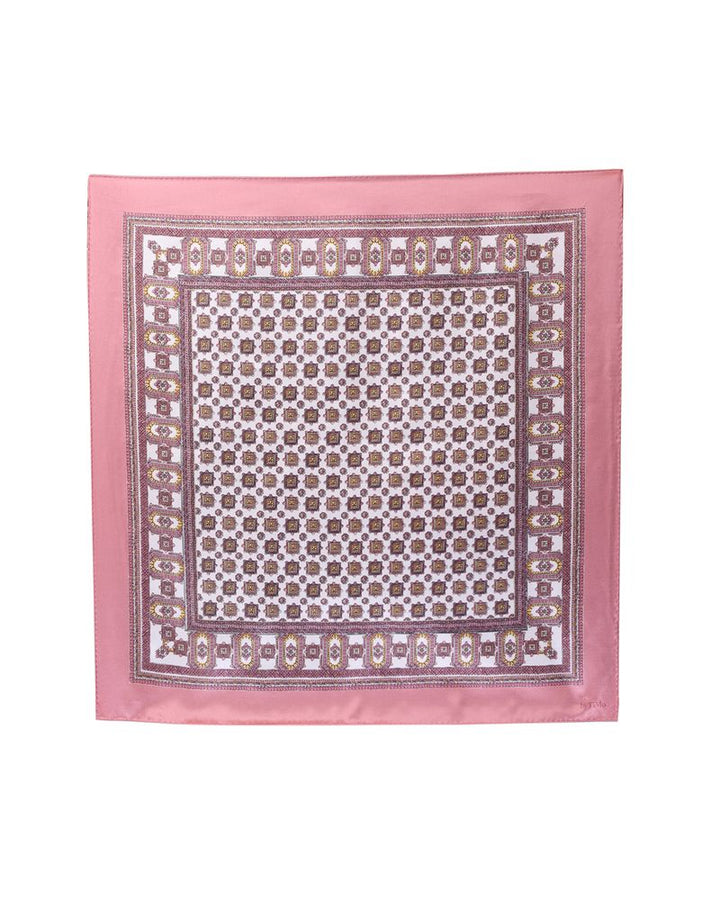 Silk Scarf 60x60  Blush Paisley