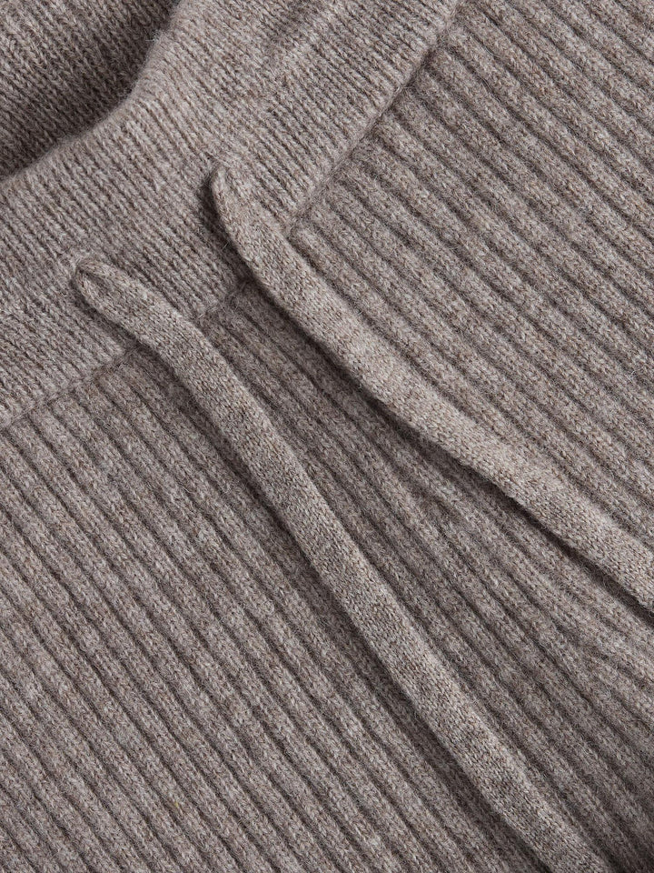 Amara Rib Trousers  Taupe