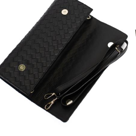 Aosta Clutch Braided  Black