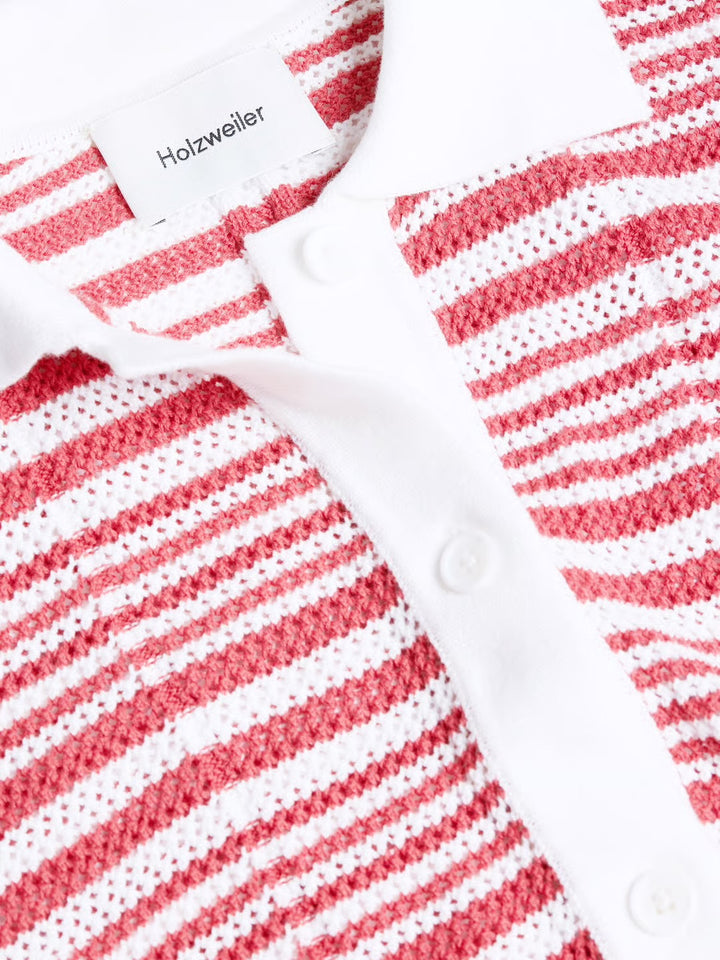 Kelp Striped Shirt  Red Stripe