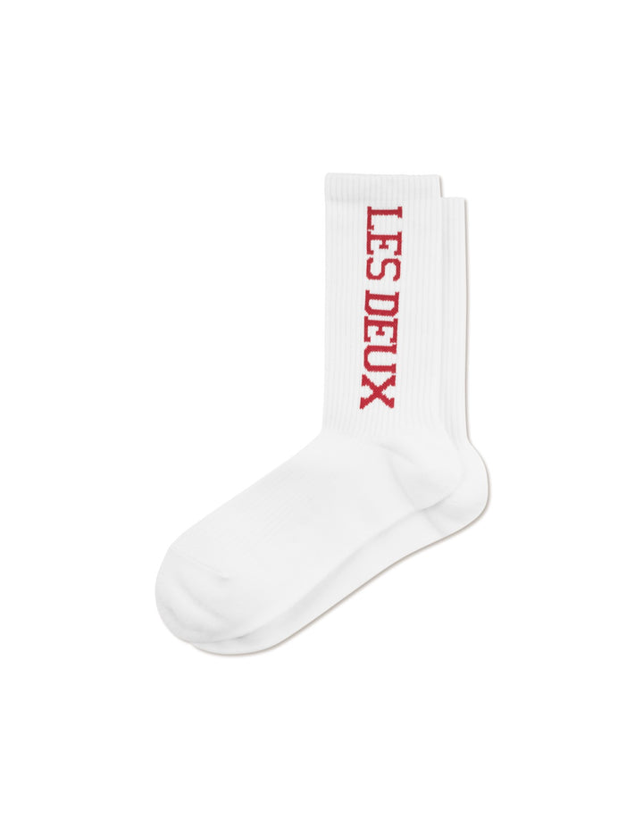 Les Deux Vertigo Rib Socks KIDS  White
