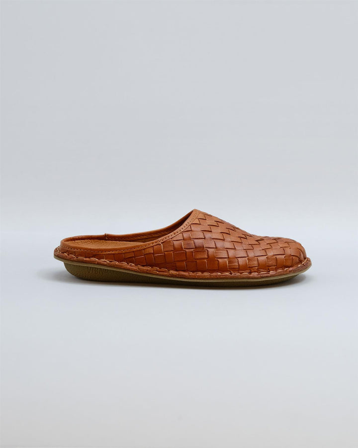 Roma woven leather  Cognac Brown