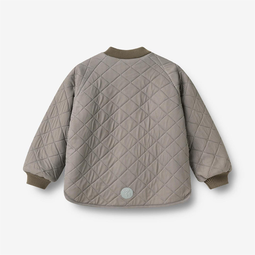 REVERSIBLE THERMO JACKET  Brun Stripet