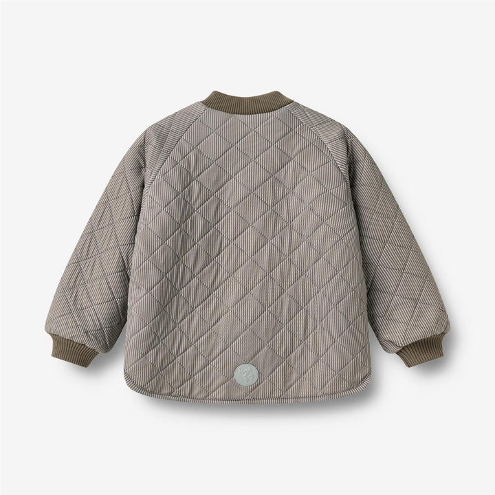 REVERSIBLE THERMO JACKET  Brun Stripet
