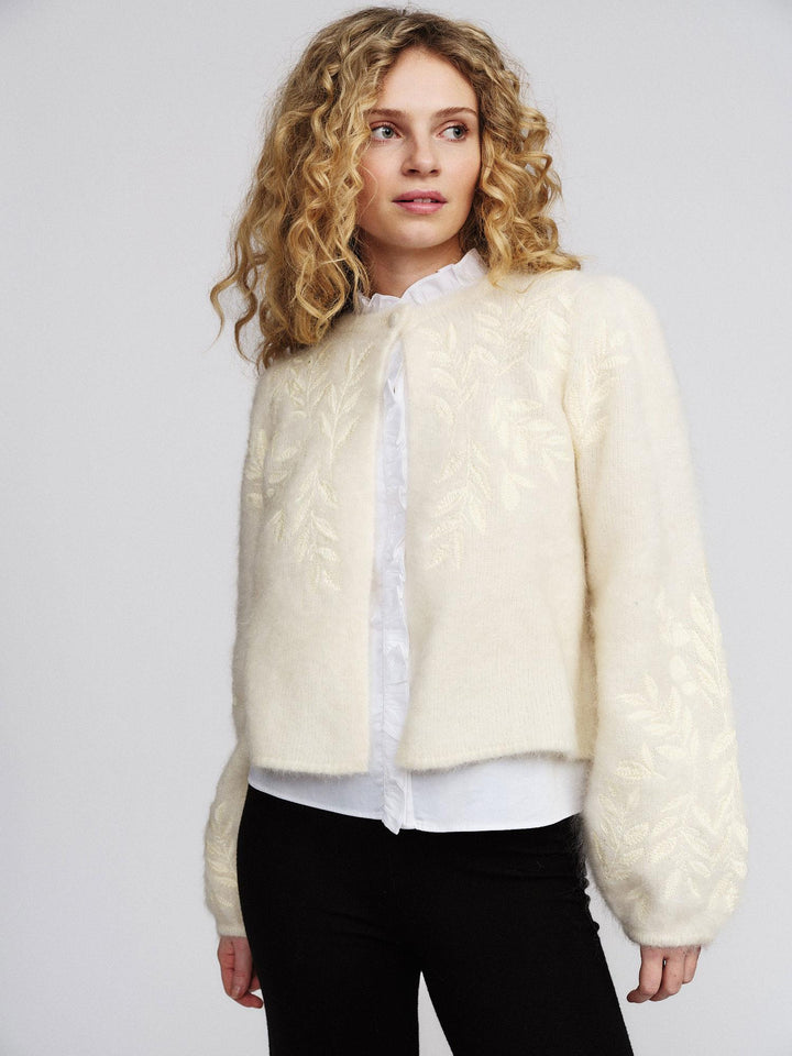 Amie Chunky Cardigan  Bright White