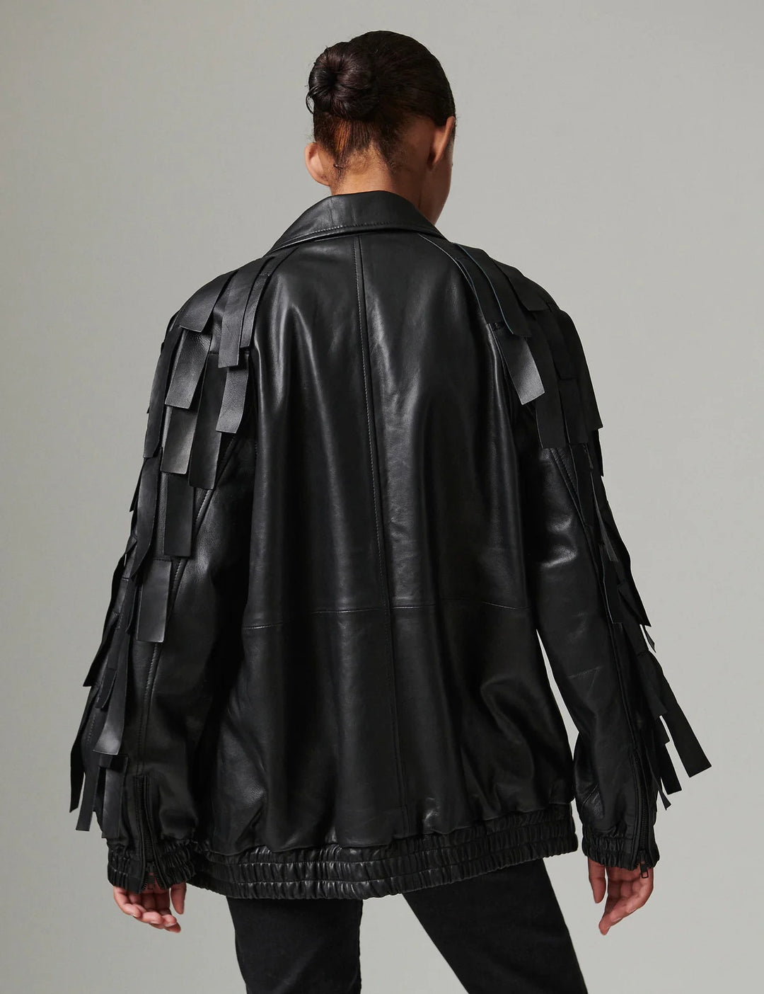 Rafia soft lamb leather  Svart