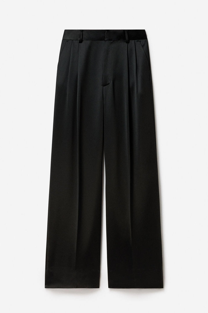 darcey satin trousers Black