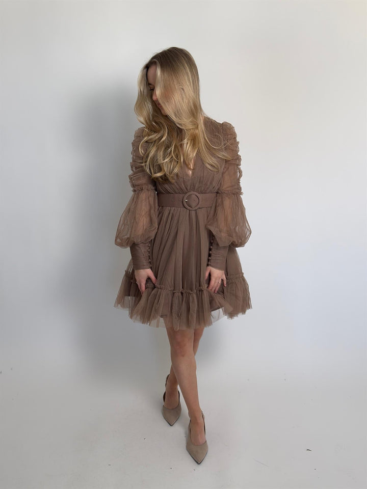 AURORA KJOLE  Khaki