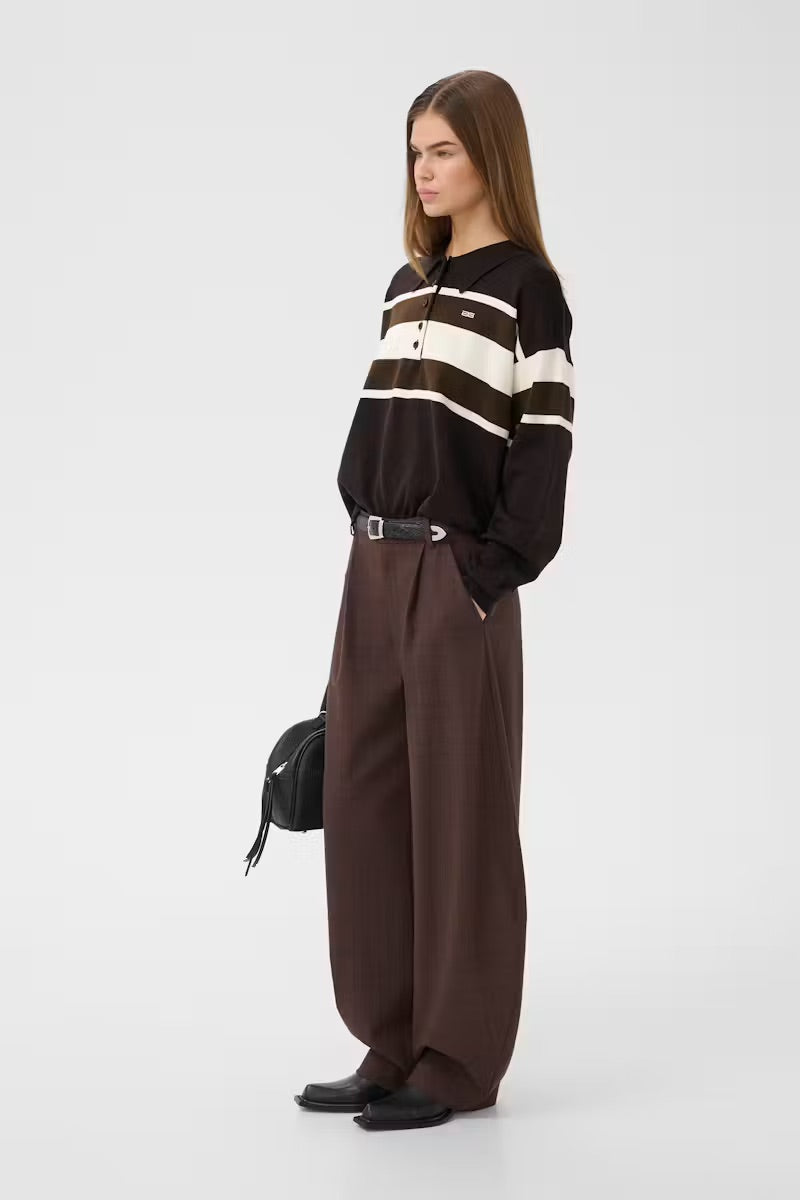 GZALEXU POLO PULLOVER  Ganache/Slate Black/Egret