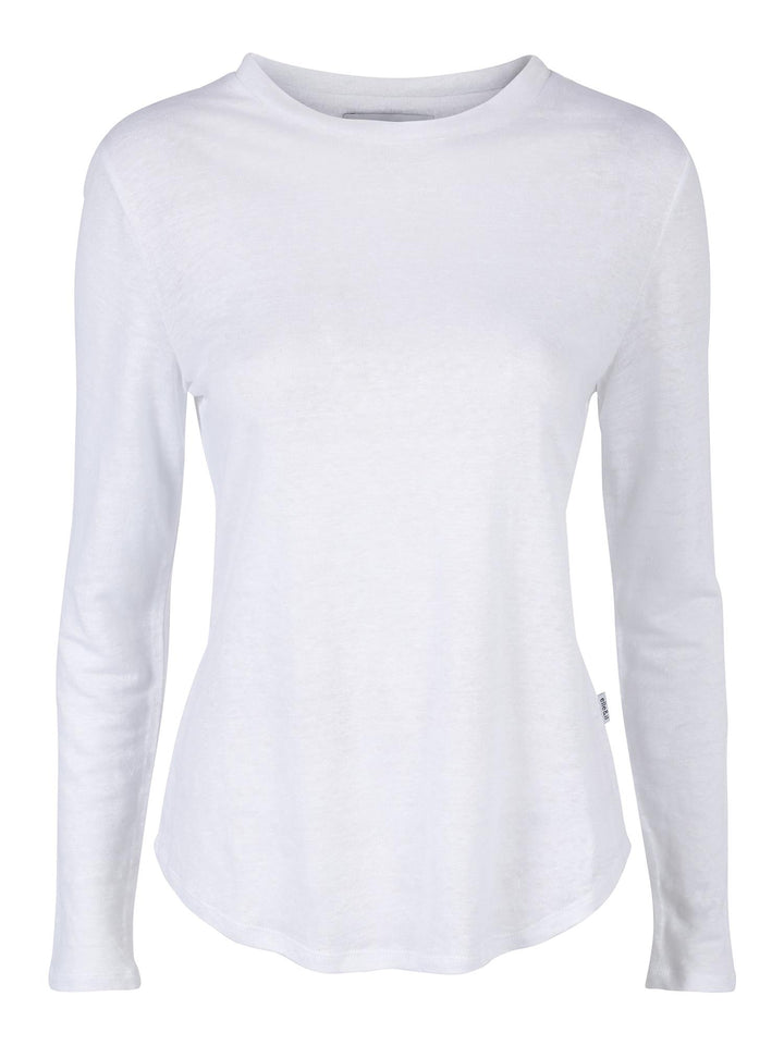 Jacqueline linen long sleeve  White