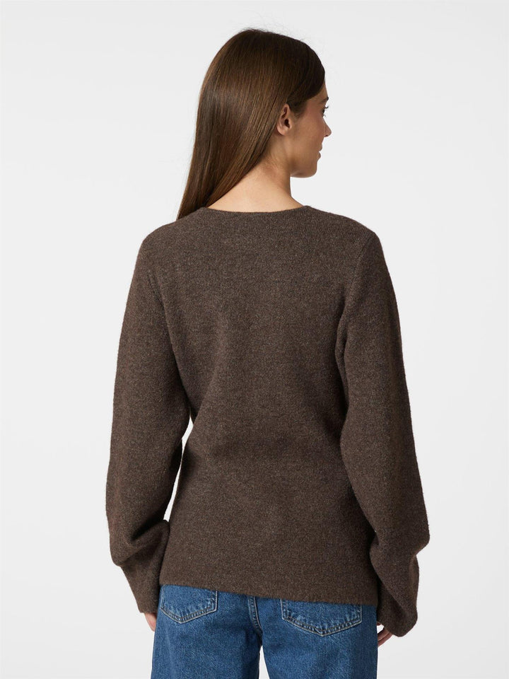 Marie Louise Knit Cardigan  Brown Melange