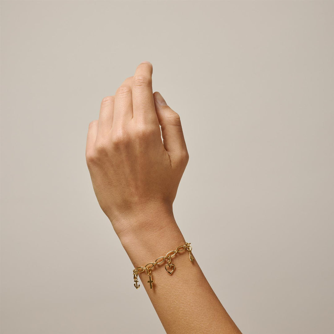 Charm, Organic Double Leaf  925S/Gp