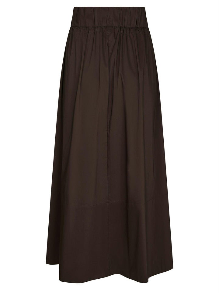 YARA POPLIN SKIRT  Chocolate Brown