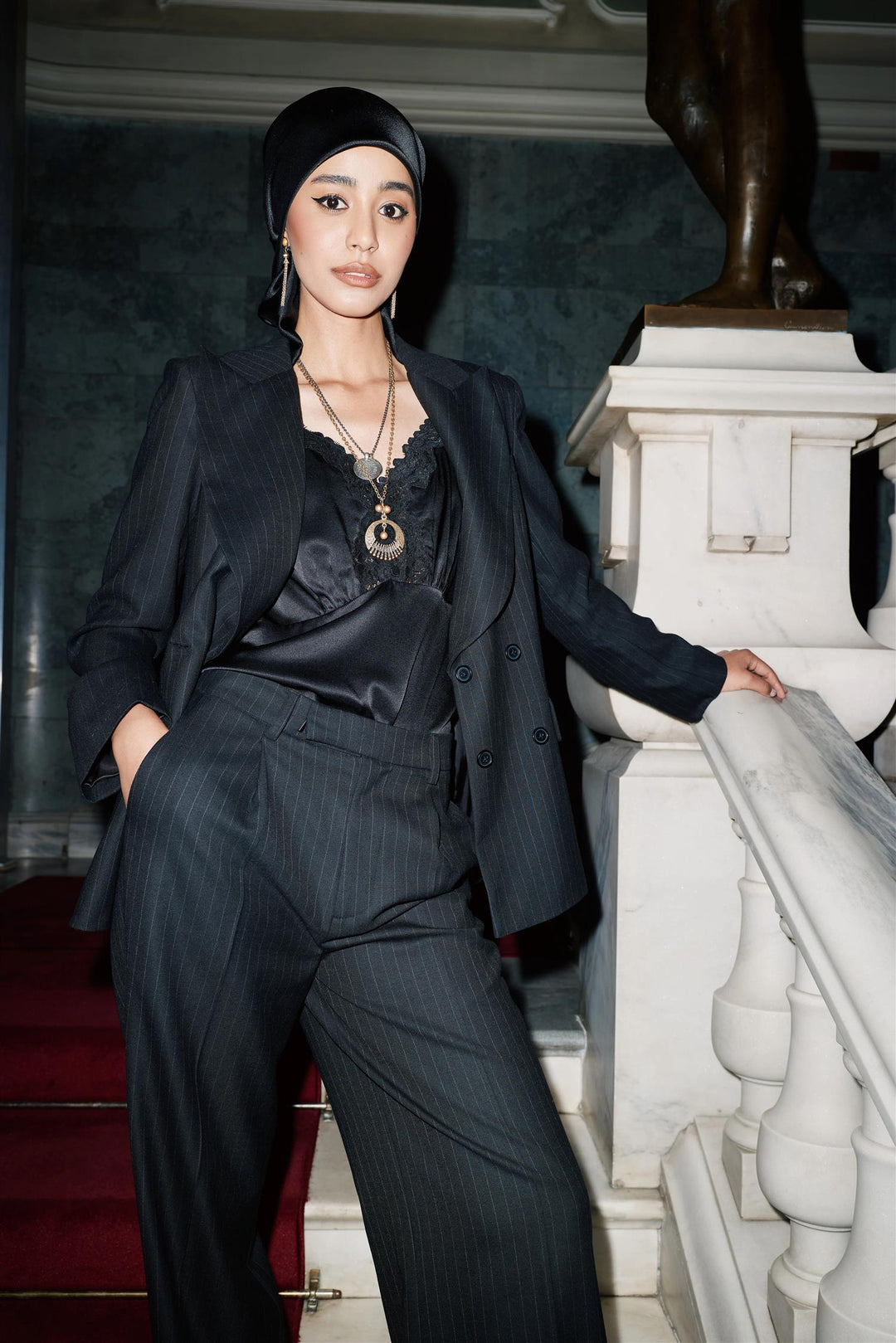 FRANCIS PINSTRIPE  Black