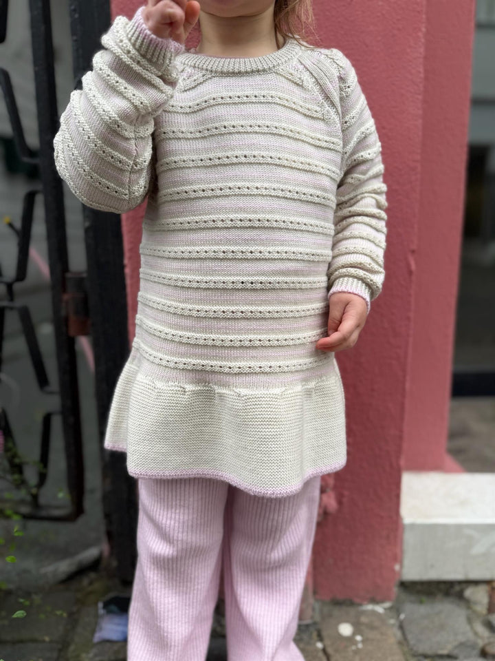 MERINO HOLE PATTERN BLOUSE  P0ale Cream