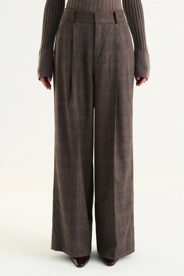 Maella Trousers  Brown Check