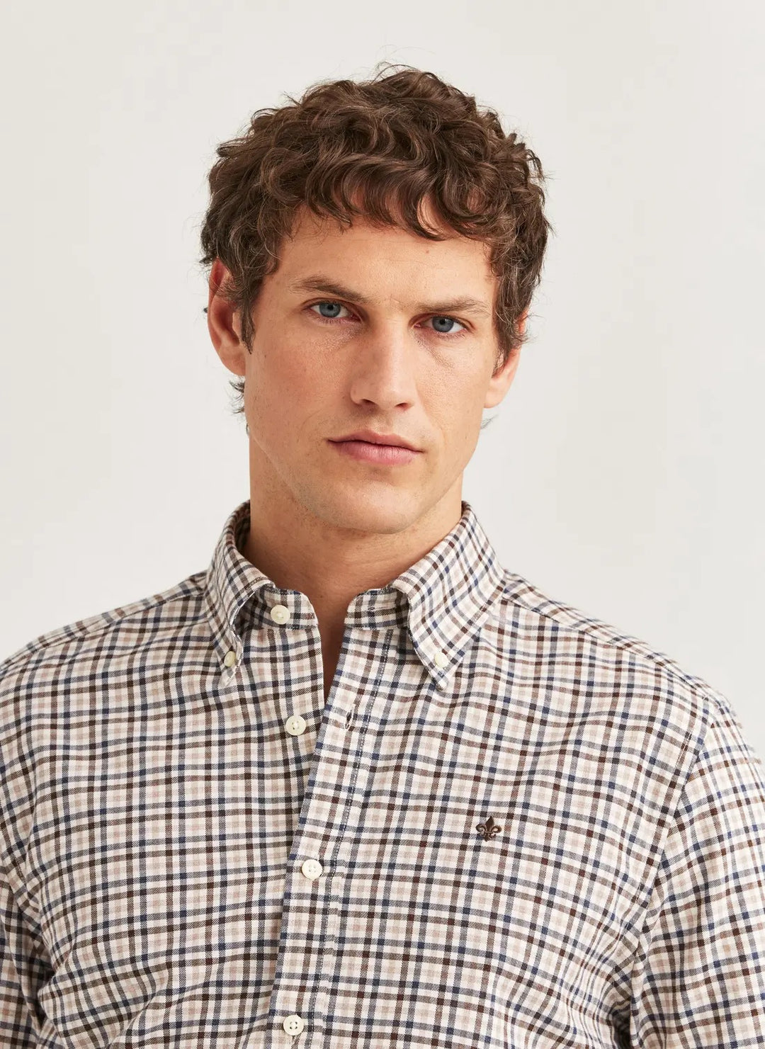 Watts Check Shirt-Slim Fit  Brown