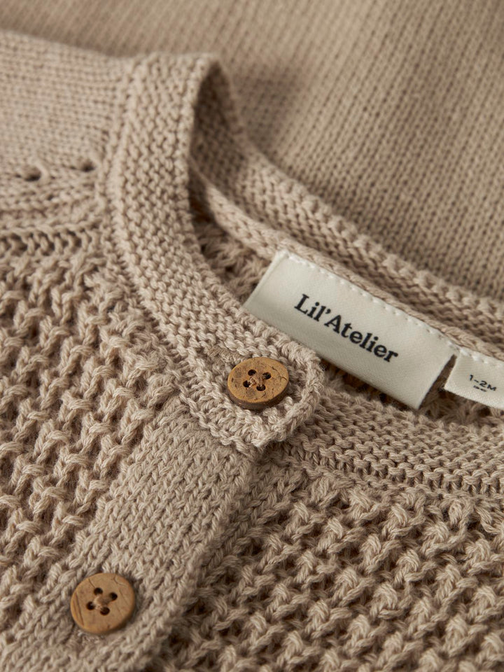 Fifer Ss Loose Knit Suit  Lysegrå