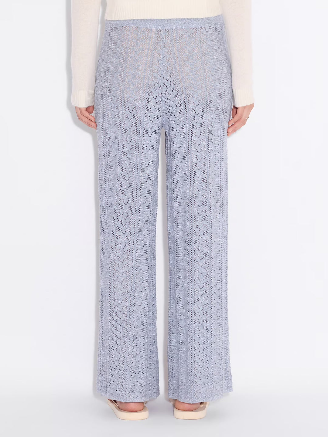 Kelp Crochet Trousers  Blue Mix