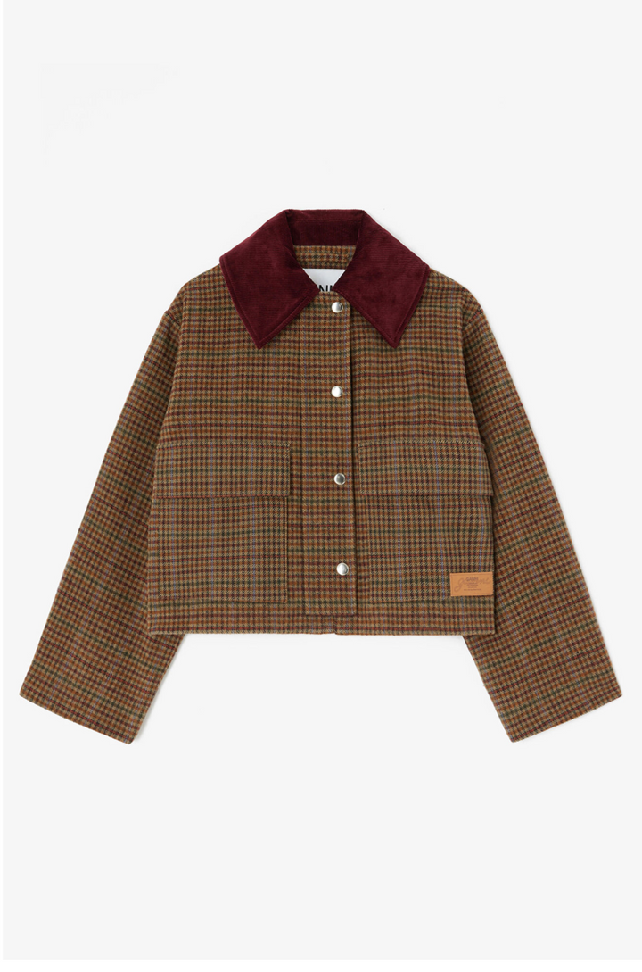 Heavy Check Twill Short Barn Jacket Multicolor 999