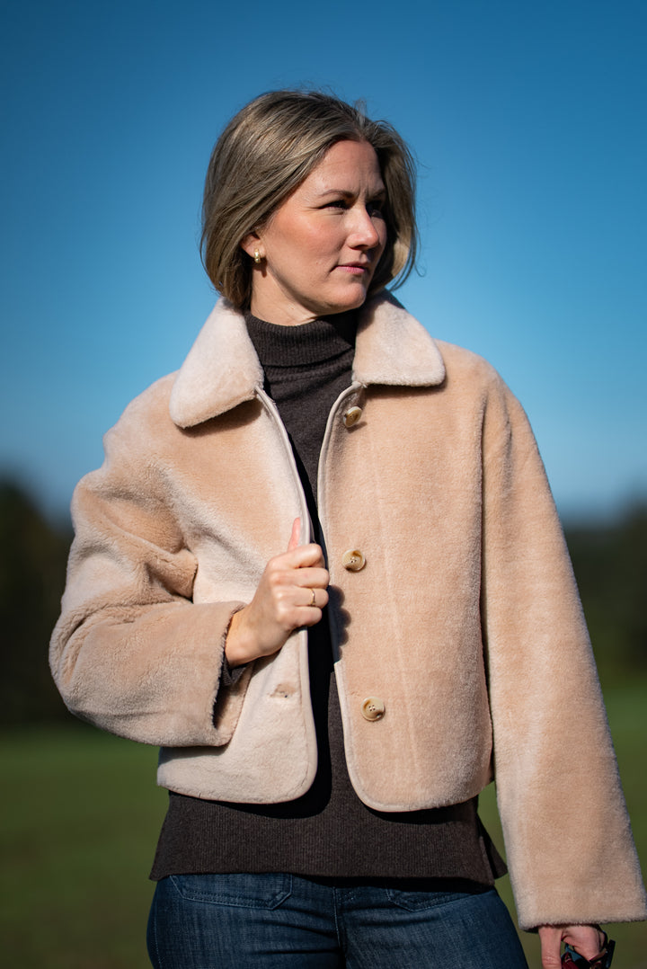 Lula lamb fur jacket  Beige