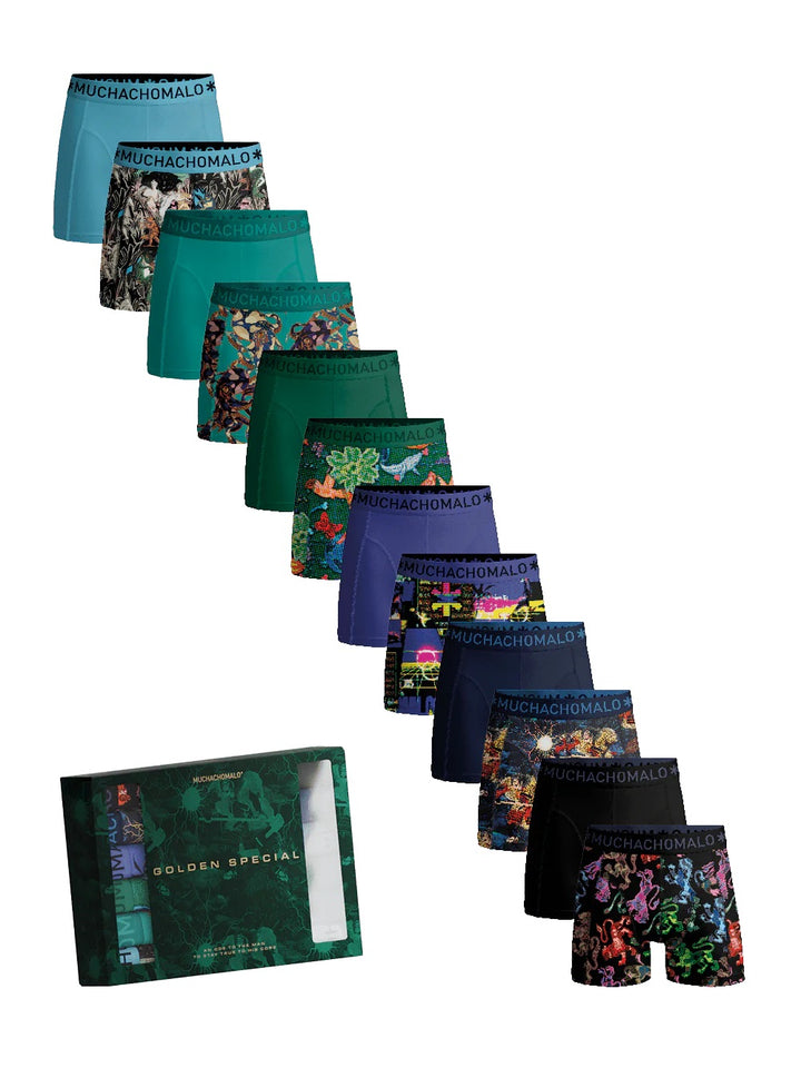 12pk Boxer Print/solid 19  Assorted