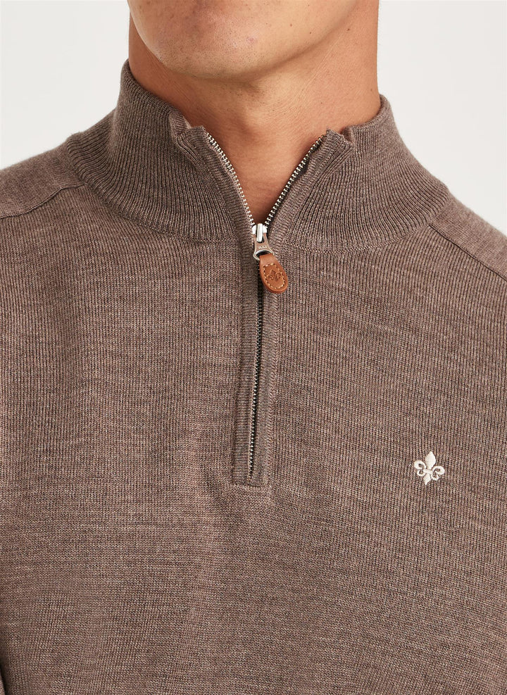 Merino John Zip  Brown