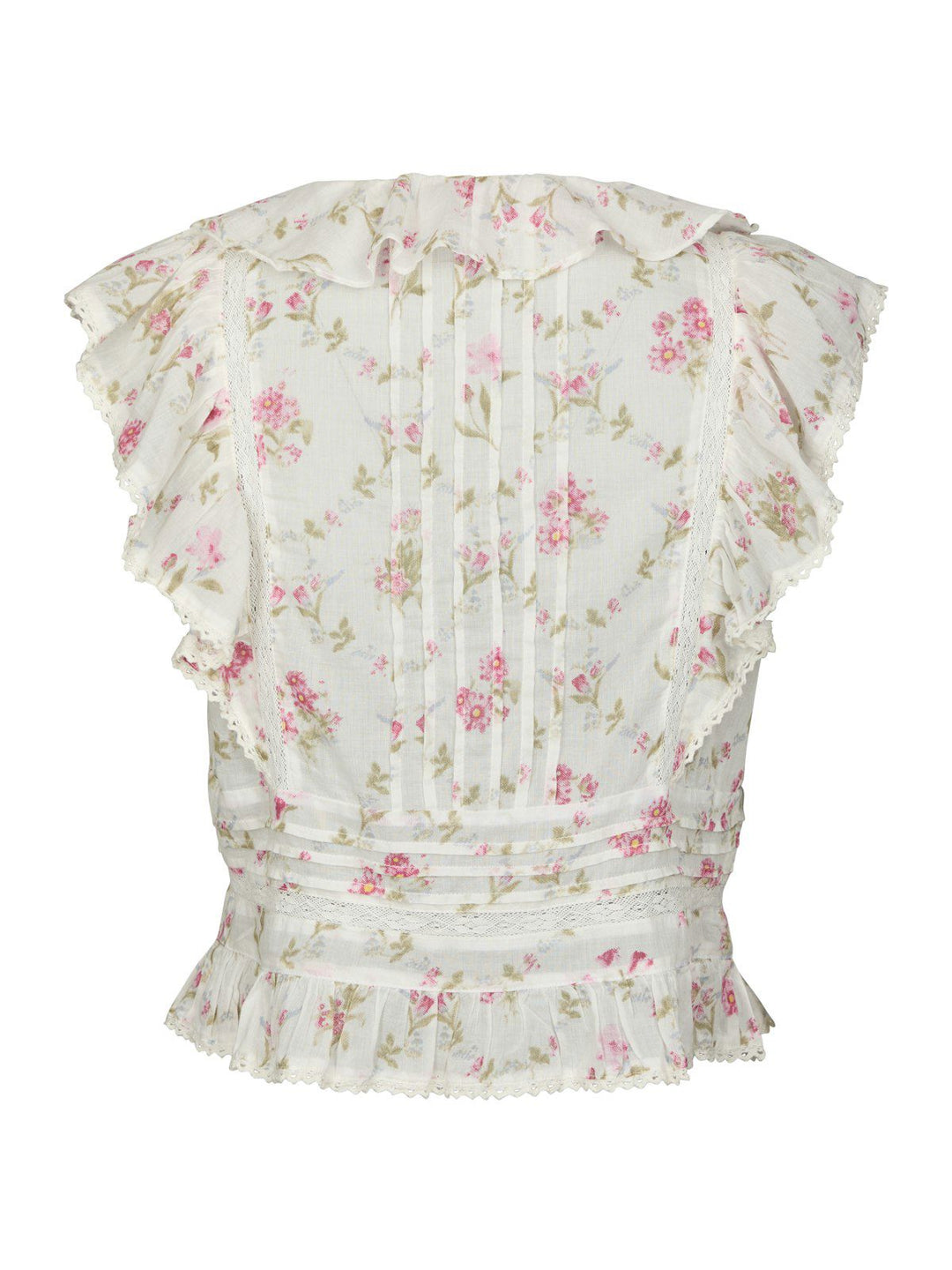 Netali Spring Flower Top  Off White
