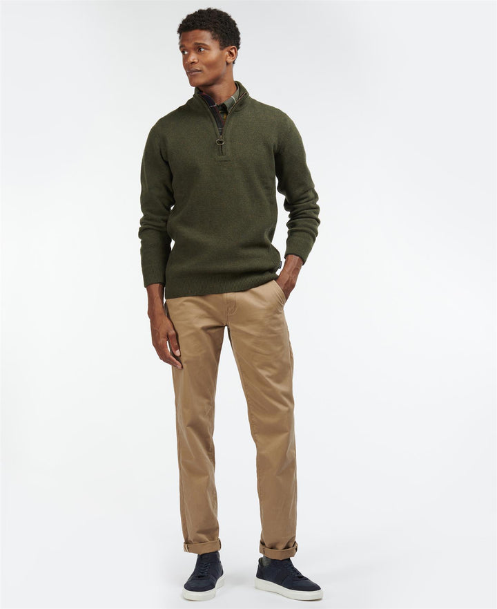 Barbour Holden Half Zip  Olive Marl
