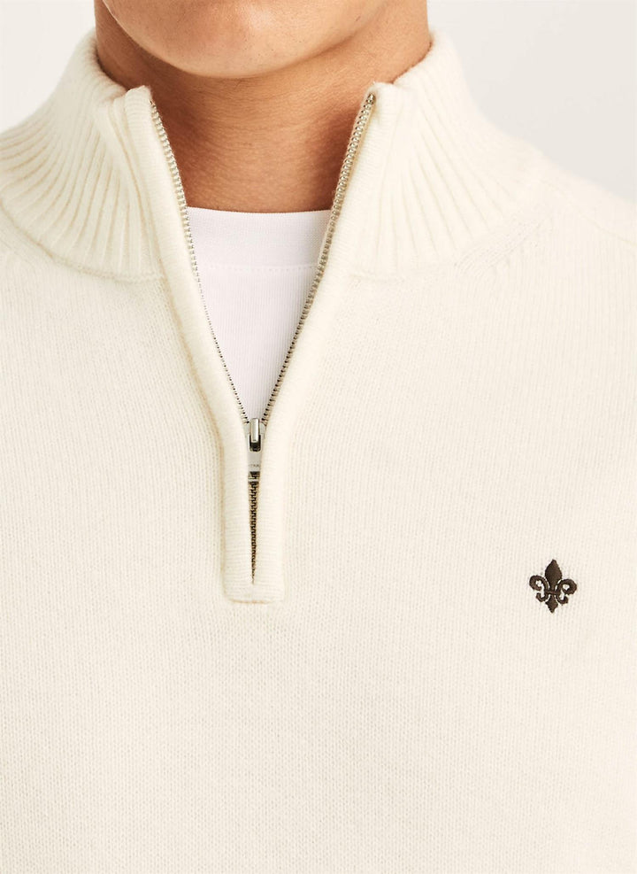Hertford Half Zip  Off White