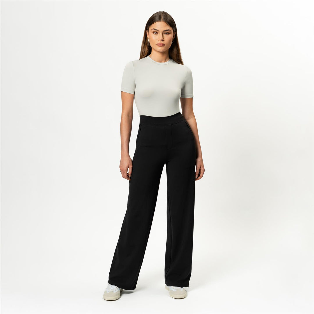 Asana Relaxed Straight Pant - Extra Long 34"L  Black