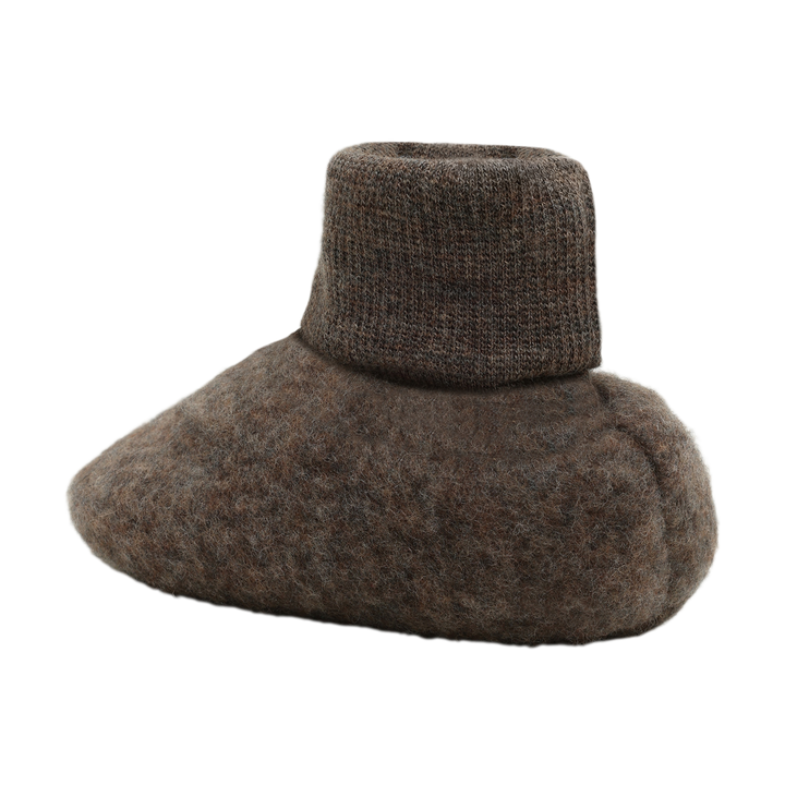Footies Wool Fleece  Brown Melange