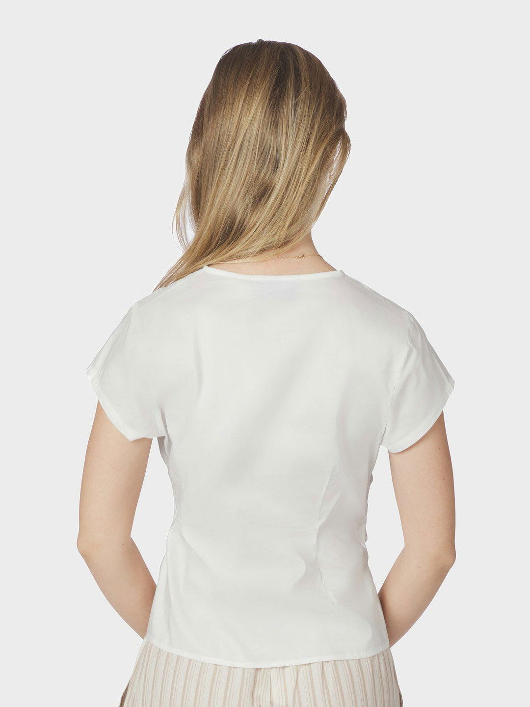 Fidi Poplin Top  White
