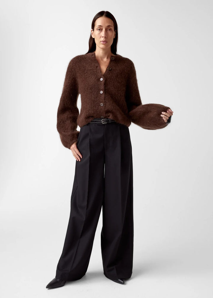 Sofia Mohair Cardigan  Espresso