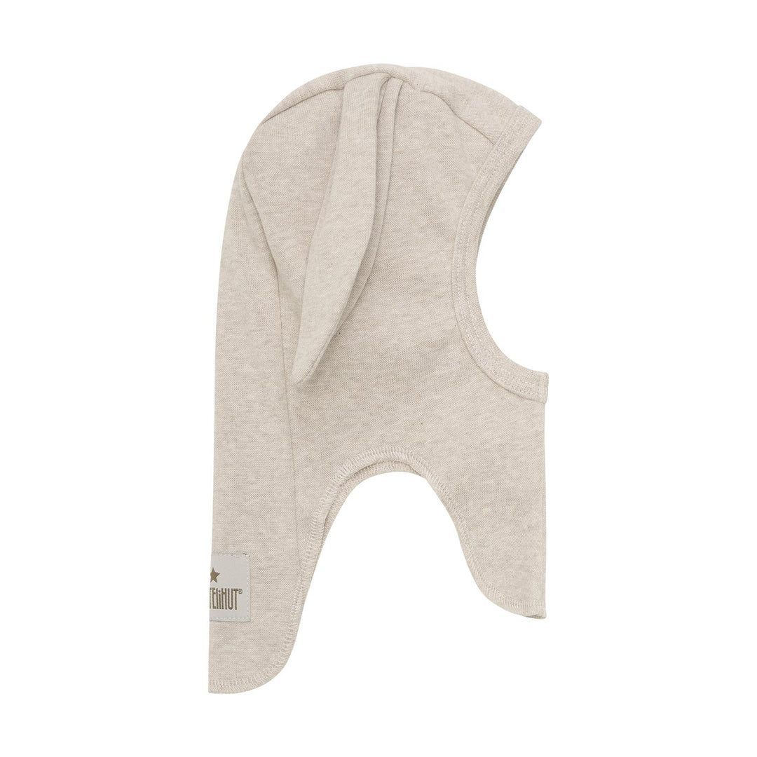 Balaclava Ears Cotton Rib  Camel Melange