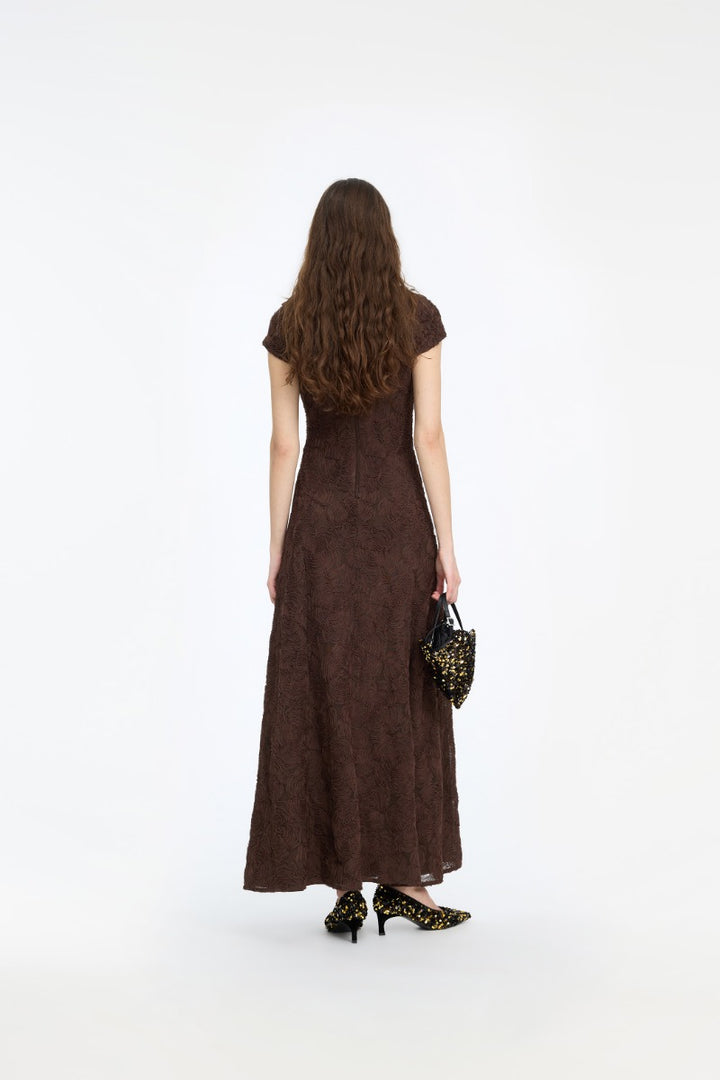 FLOWER MESH MAXI DRESS  Mole