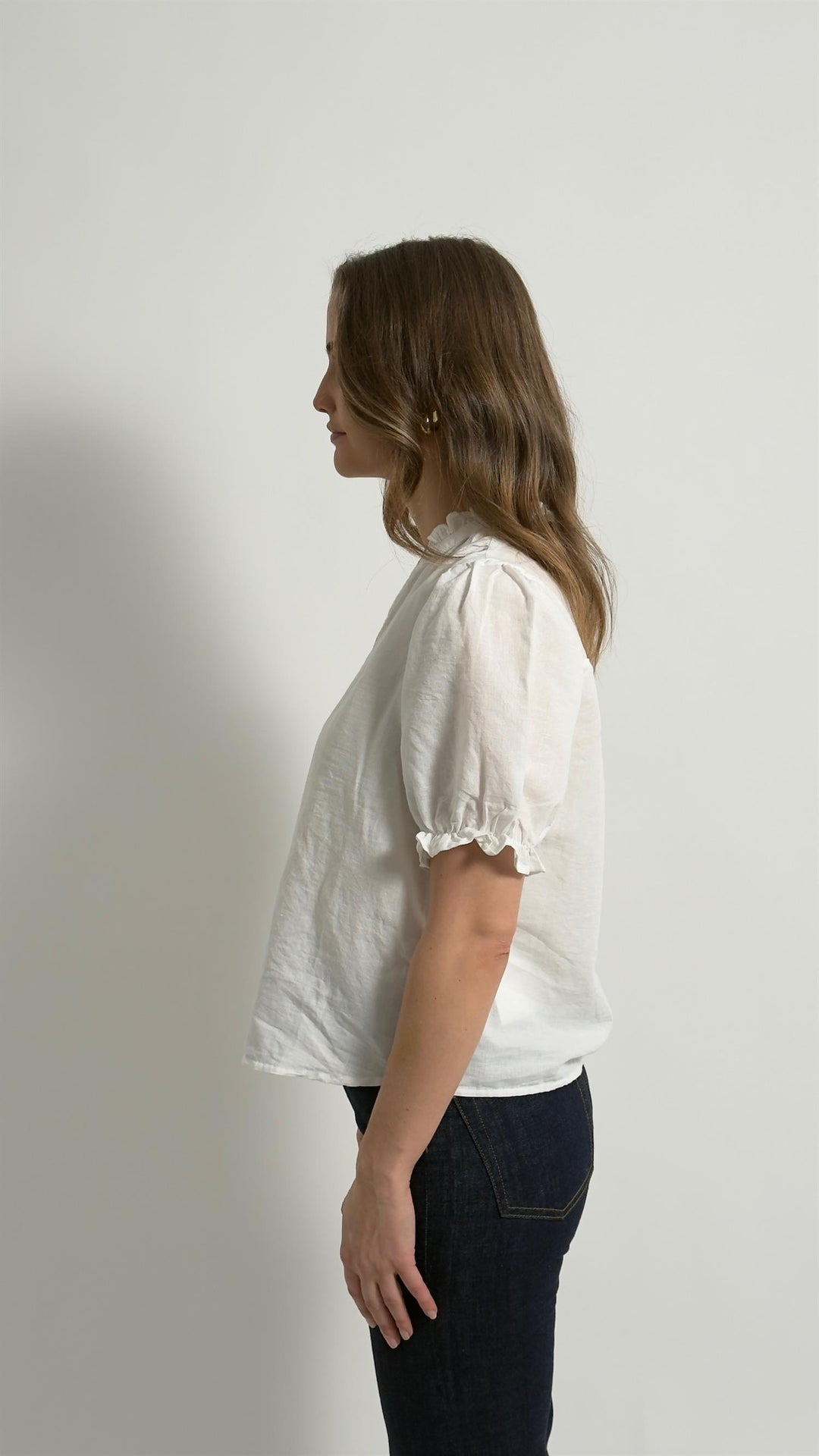ODESA LINEN BLOUSE  White