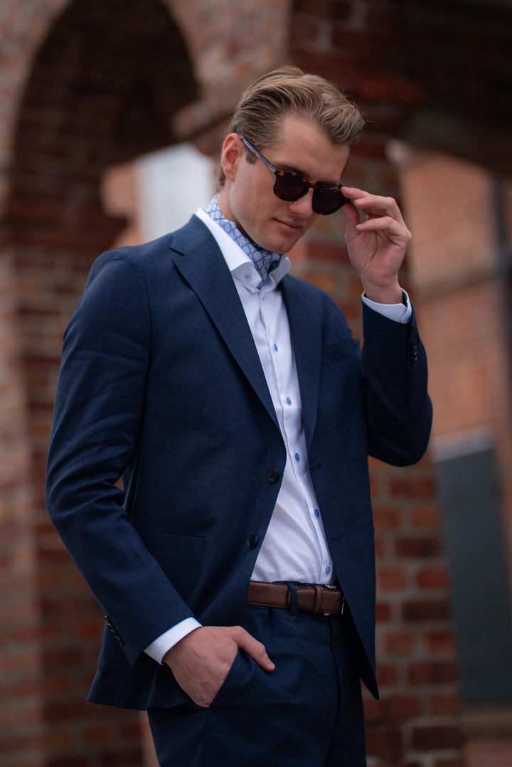 Morris Linen Suit Jacket  Navy