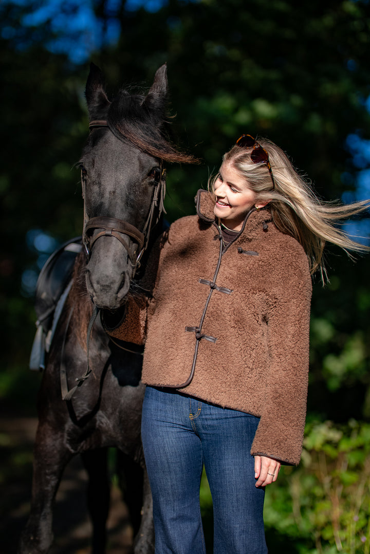 Zola lamb fur jacket  Cappucino