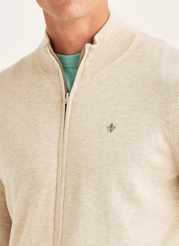 Riley Zip Cardigan  Khaki