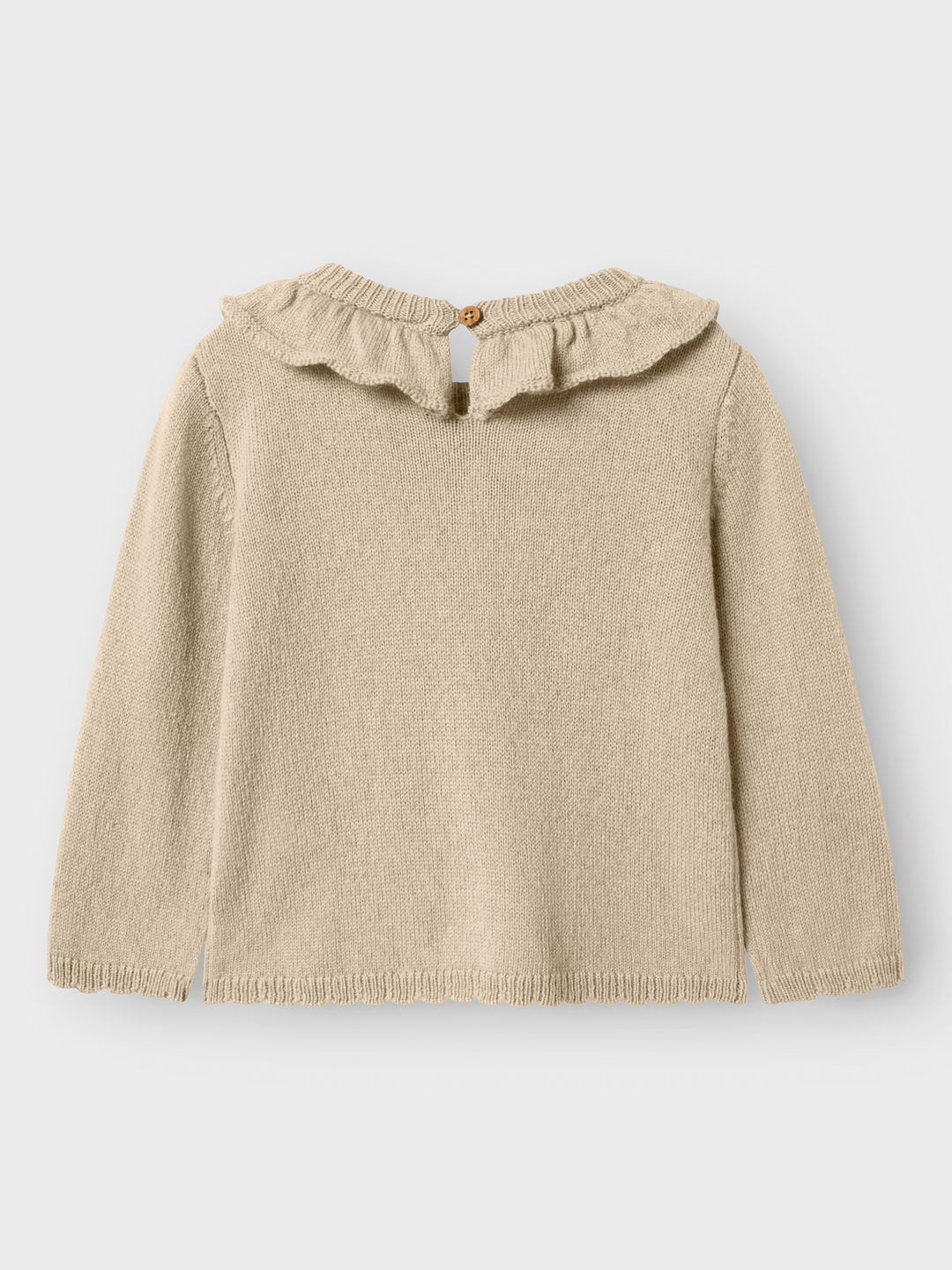 Nmfnalio Wool Ls Knit Lil  Beige