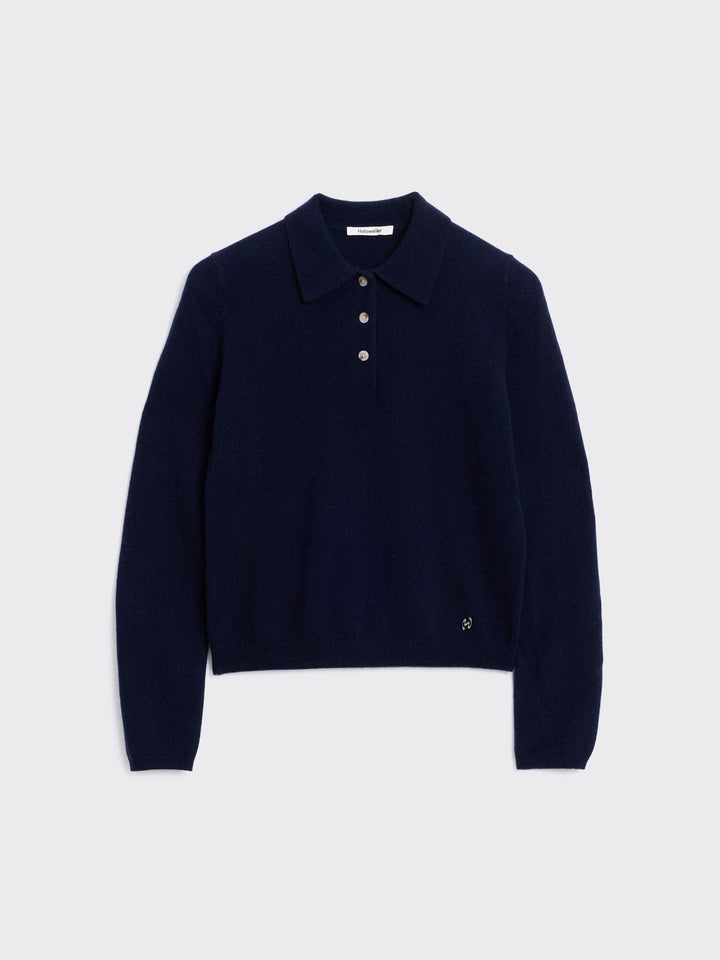 ISABELLA CASHMERE POLO  Dk.Navy