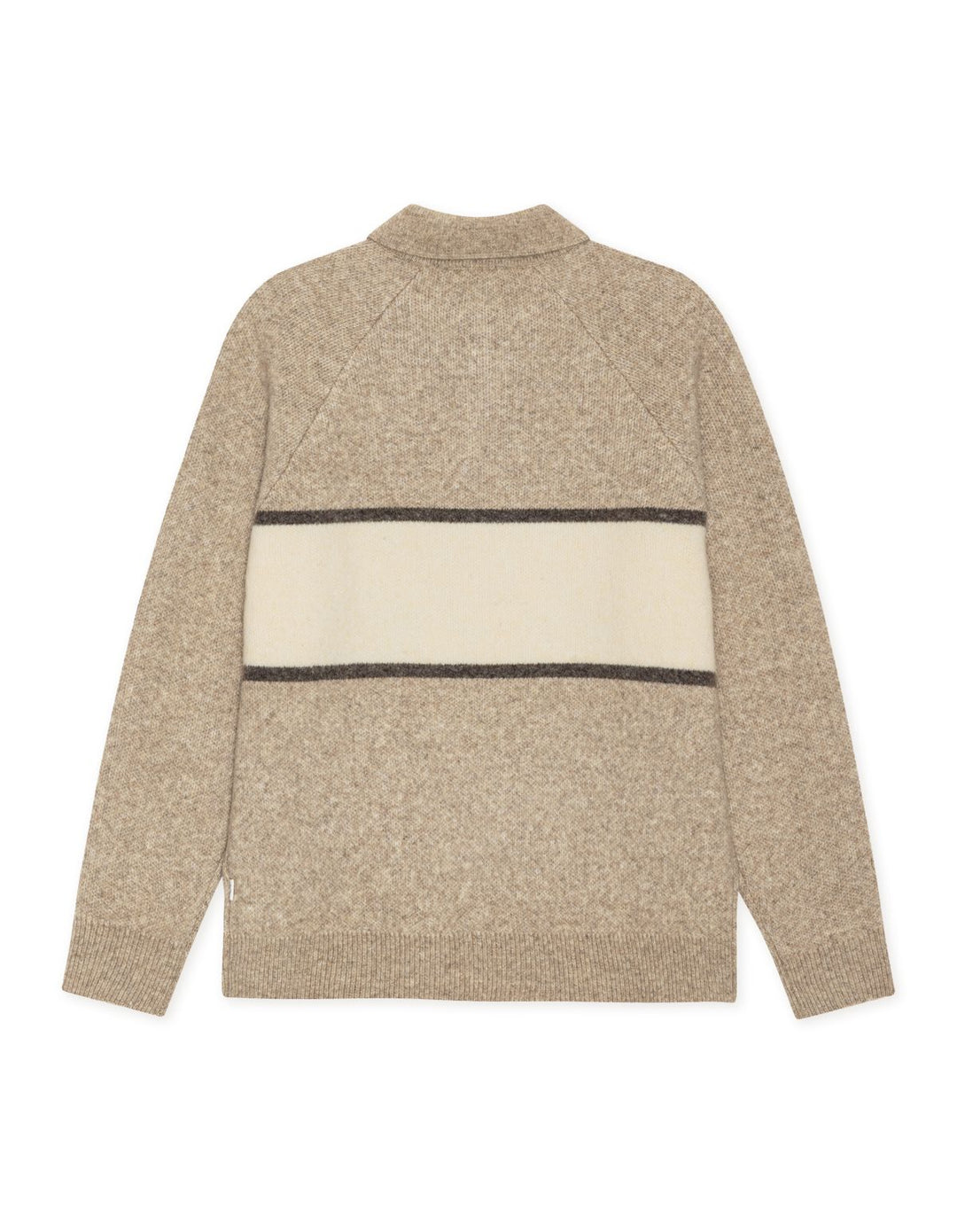 Signature Melange Knitted Polo Dark Sand Melange
