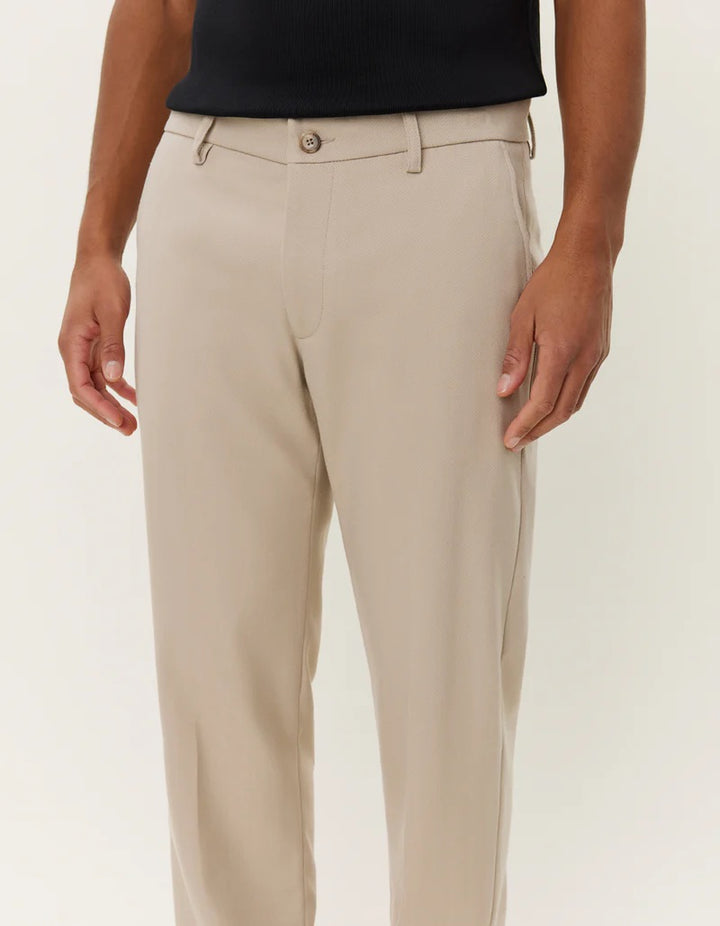 Como Reg Herringbone Suit Pants  Dark Sand/Light Sand