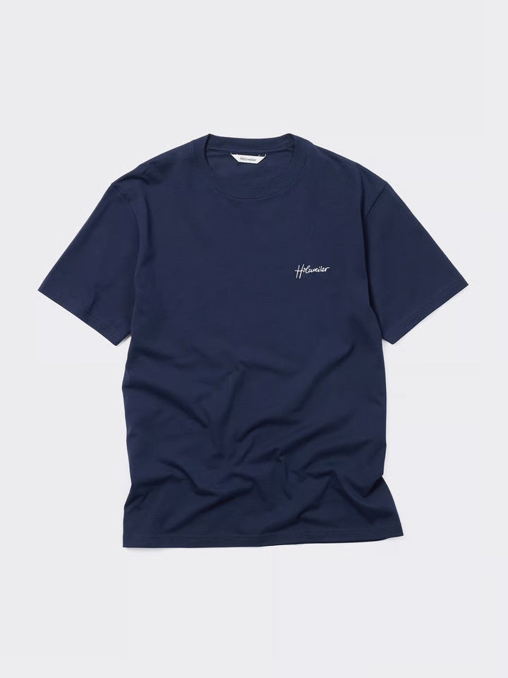 Tucker Embroidery Tee  Navy
