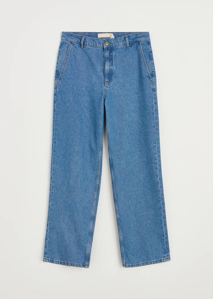 Carlo Midwaist Wide Jeans I  Clear Blue