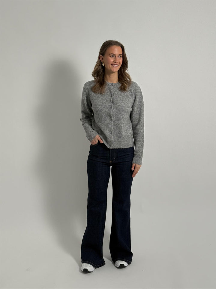 Nor short cardigan 7355  Grey Mel.